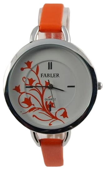 Fabler FL-500250/1 (bel.,cvetok oranzh.) wrist watches for women - 1 image, picture, photo