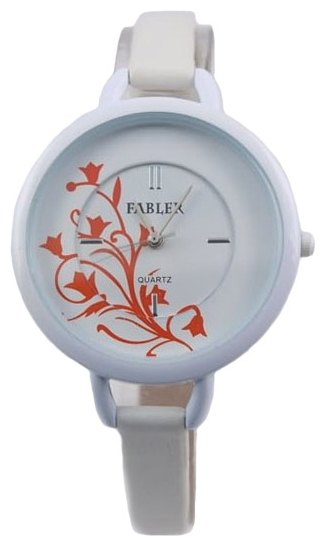 Wrist watch Fabler FL-500250/4 (bel.,cvetok oranzh.) for women - 1 image, photo, picture