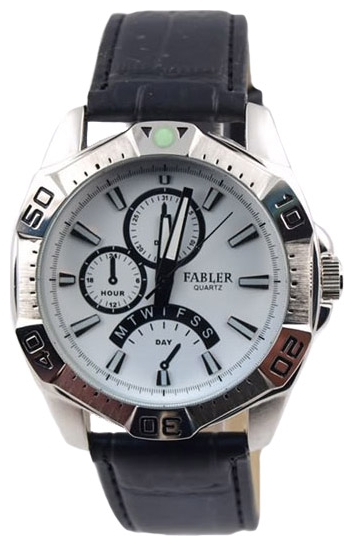 Wrist watch Fabler FM-600120/1 (bel., imit. mnogofunkc.) for men - 1 picture, photo, image