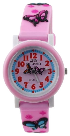 Wrist watch Raduga 102-1 rozovye babochki for kid's - 1 picture, photo, image