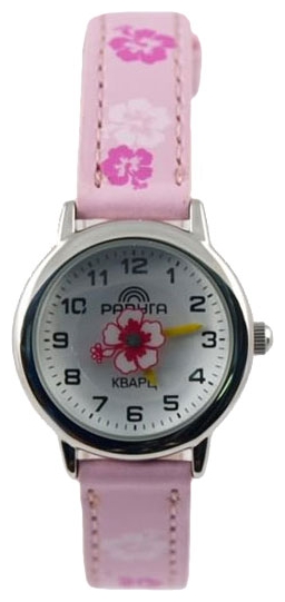 Wrist watch Raduga 106 rozovye cvety for kid's - 1 image, photo, picture