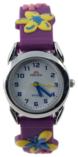 Wrist watch Raduga 107-2T fioletovye cvety for kid's - 1 image, photo, picture