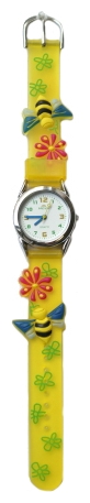 Wrist watch Raduga 107-2T prozrachno-zheltye pchely for kid's - 1 image, photo, picture