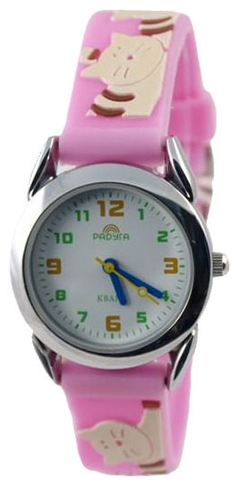 Wrist watch Raduga 107-2T rozovye koty for kid's - 1 picture, image, photo