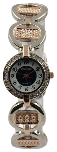 Wrist watch Sputnik L-995430/6 cher.+bel. kam. for women - 1 image, photo, picture