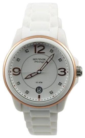 Wrist watch Sputnik NL-1L012/4.8 bel., kalend. for women - 1 picture, photo, image