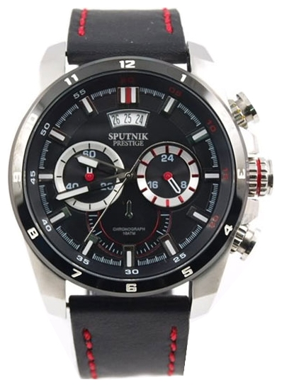 Sputnik NM-1L094/1.3 cher., krasn.oform. wrist watches for men - 1 image, picture, photo