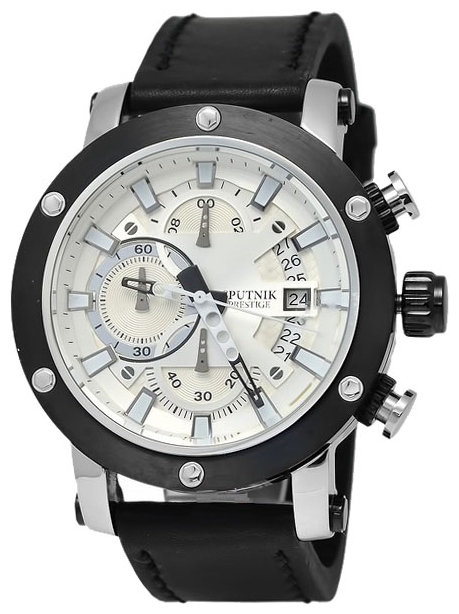 Wrist watch Sputnik NM-1L384/1.3 belyj+stalnoj for men - 1 picture, photo, image