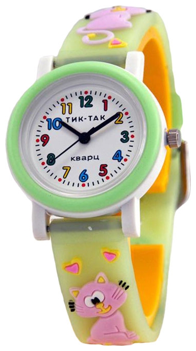 Wrist watch Tik-Tak H104-2 Zelenye koty for kid's - 2 photo, picture, image