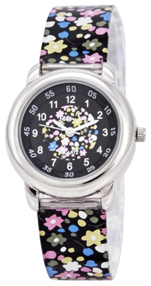 Wrist watch Tik-Tak H113-1 CHernye cvety for kid's - 1 picture, photo, image