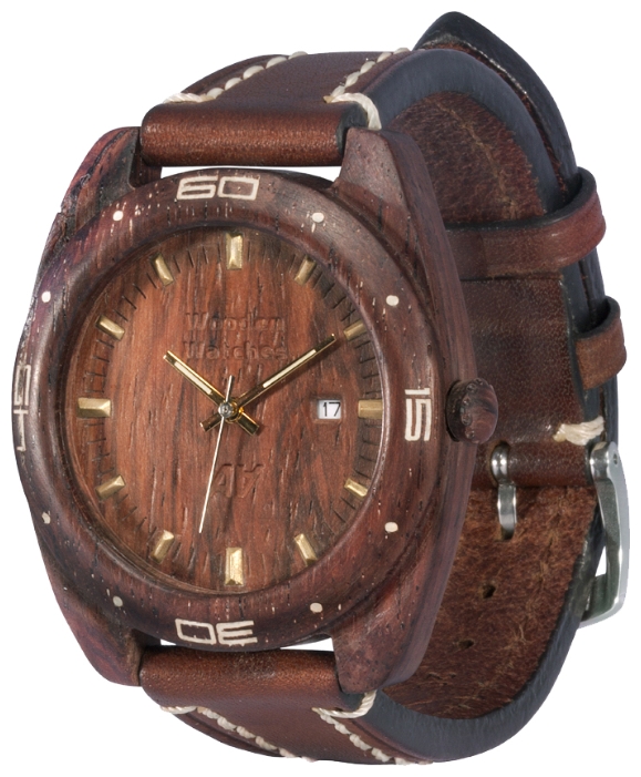 Wrist watch AA Wooden Watches S2 Brown for men - 2 image, photo, picture