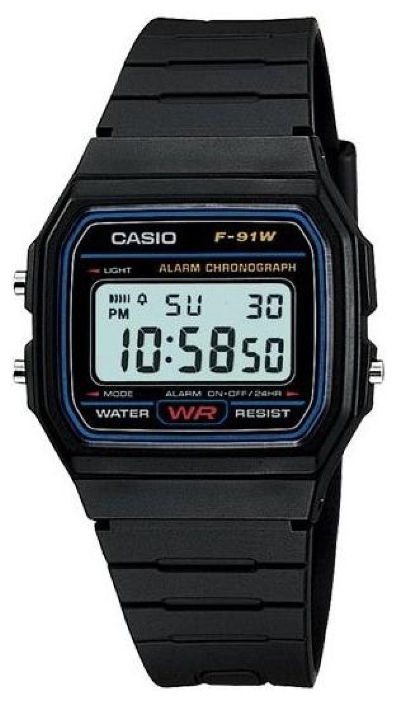Wrist watch Casio F-91W-1Q for men - 1 photo, picture, image