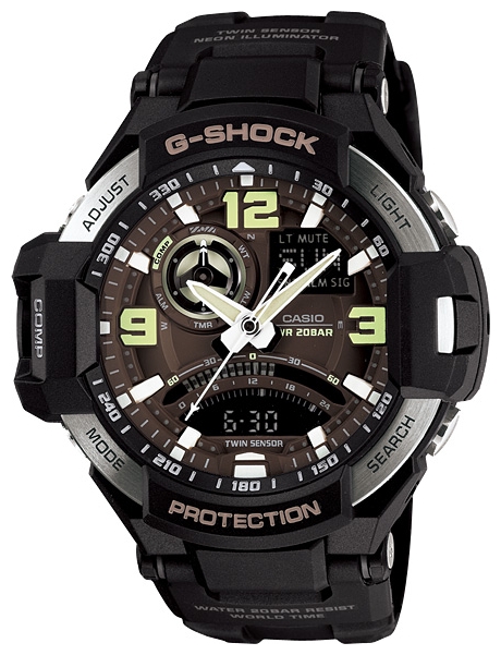 Wrist watch Casio GA-1000-1B for men - 1 picture, photo, image