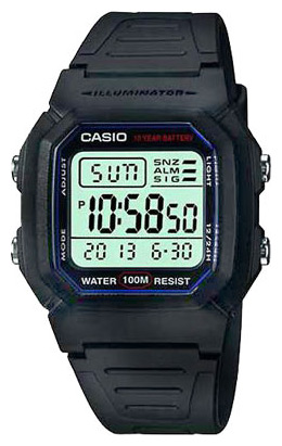 Wrist watch Casio W-800H-1A for men - 1 image, photo, picture