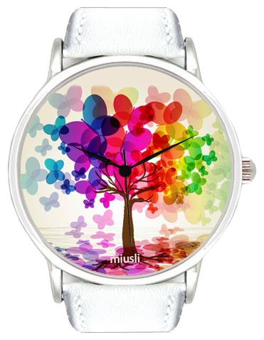 Wrist watch Miusli Butterfly white for unisex - 1 picture, image, photo