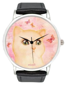 Wrist watch Miusli Cat and Butterfly for unisex - 1 photo, picture, image