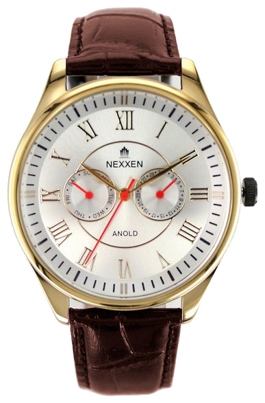 Wrist watch Nexxen NE12801M GP/WHT/BRN for men - 1 image, photo, picture
