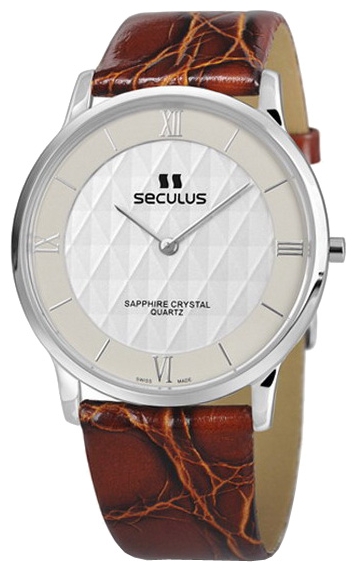 Seculus 4455.1.106 white, honey wrist watches for men - 1 image, picture, photo