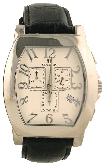 Wrist watch Seculus 4469.1.816 ss case, white for men - 1 photo, image, picture