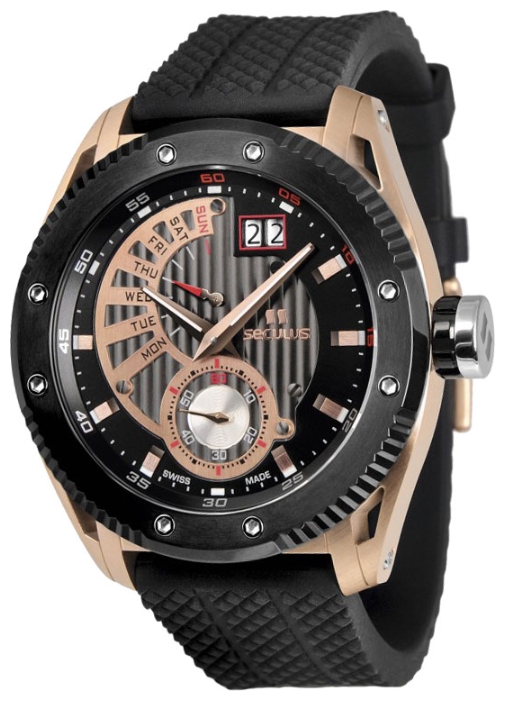 Wrist watch Seculus 9535.2.704P white-black, ipb-rose for men - 1 picture, image, photo
