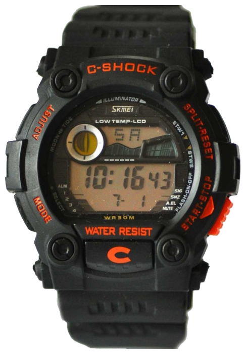 Wrist watch SKMEI 0907 (orange) for men - 1 photo, picture, image