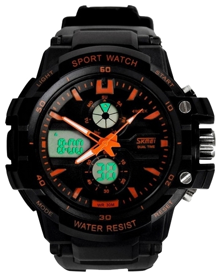 Wrist watch SKMEI 0990 (orange) for men - 1 photo, picture, image