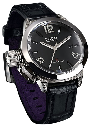 Wrist watch U-BOAT CLASSICO 40 SS WHITE DIAMONDS for men - 2 image, photo, picture